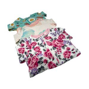Baby‎ Girl's Organic Cotton Sleepers - Size 0-3 M